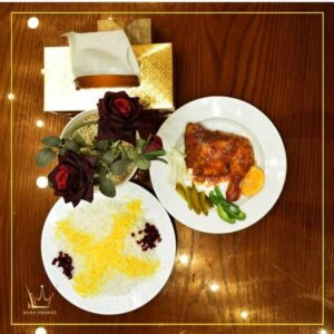 چلو مرغ سس پز (ران)